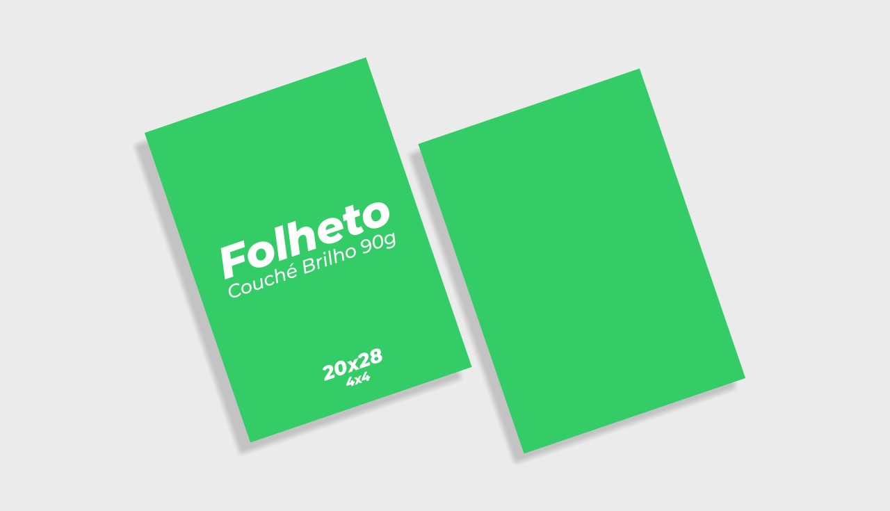 Folheto em Couché Brilho