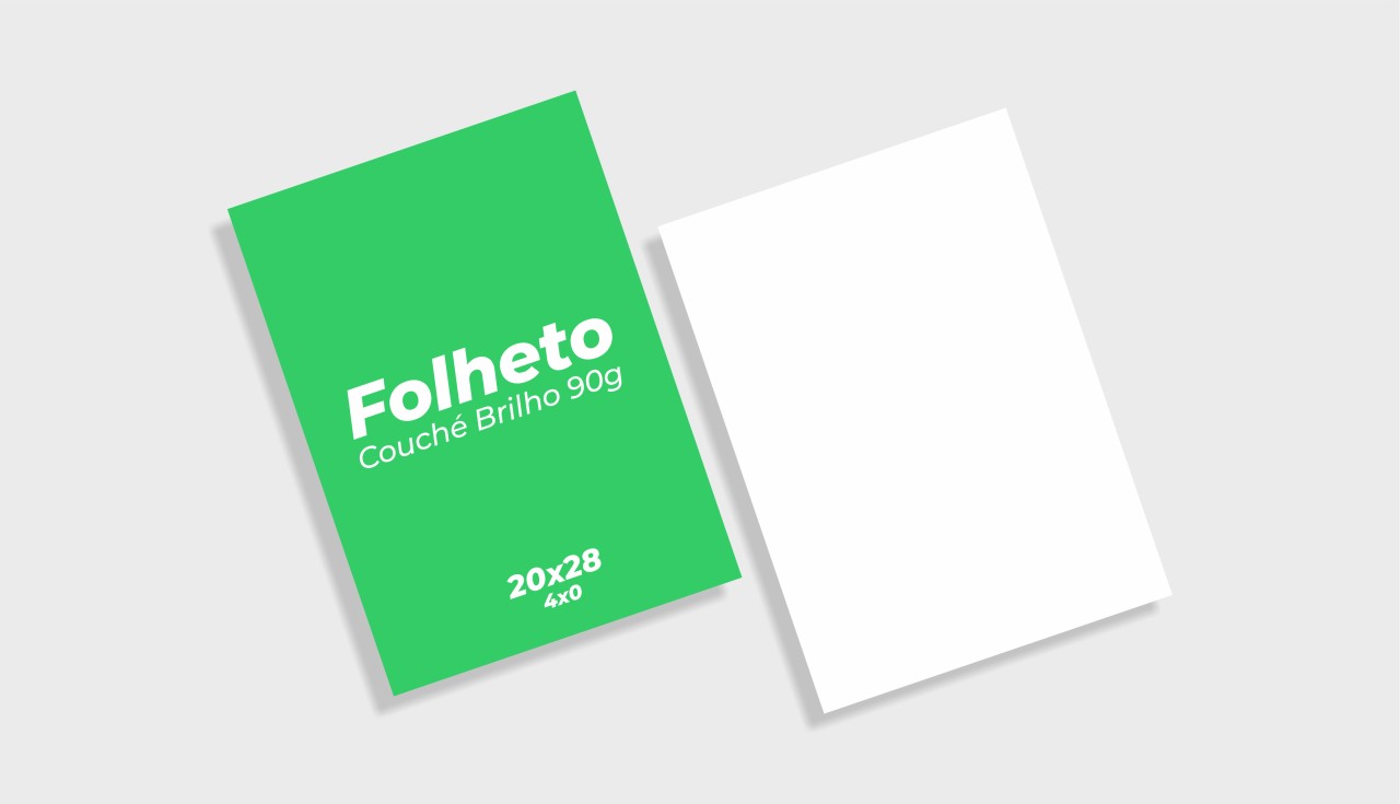 Folheto em Couché Brilho